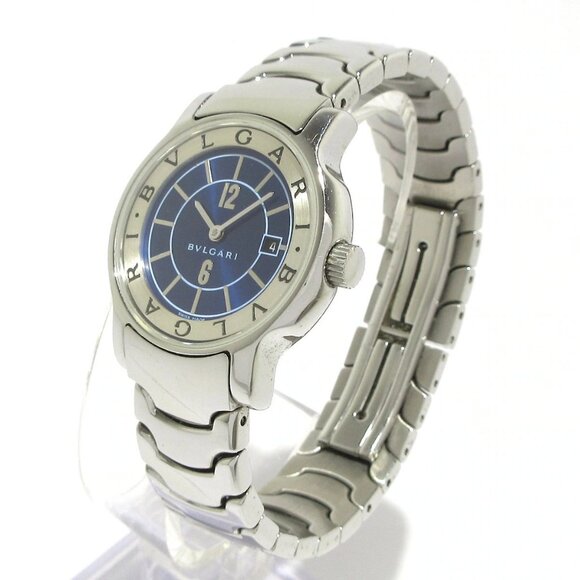 Auth BVLGARI Solotempo ST29S D***** Silver Unisex Wrist Watch - Picture 2 of 11